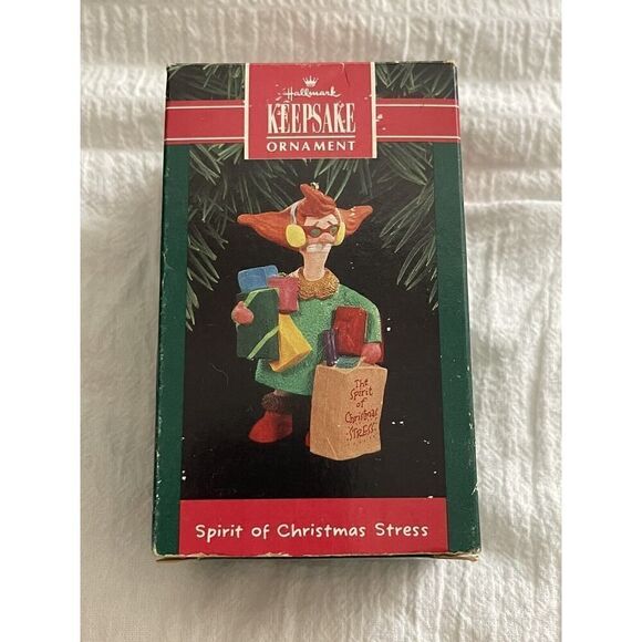 Hallmark Keepsake THE SPIRIT OF CHRISTMAS STRESS Maxine Ornament vintage 1992 - Picture 1 of 7